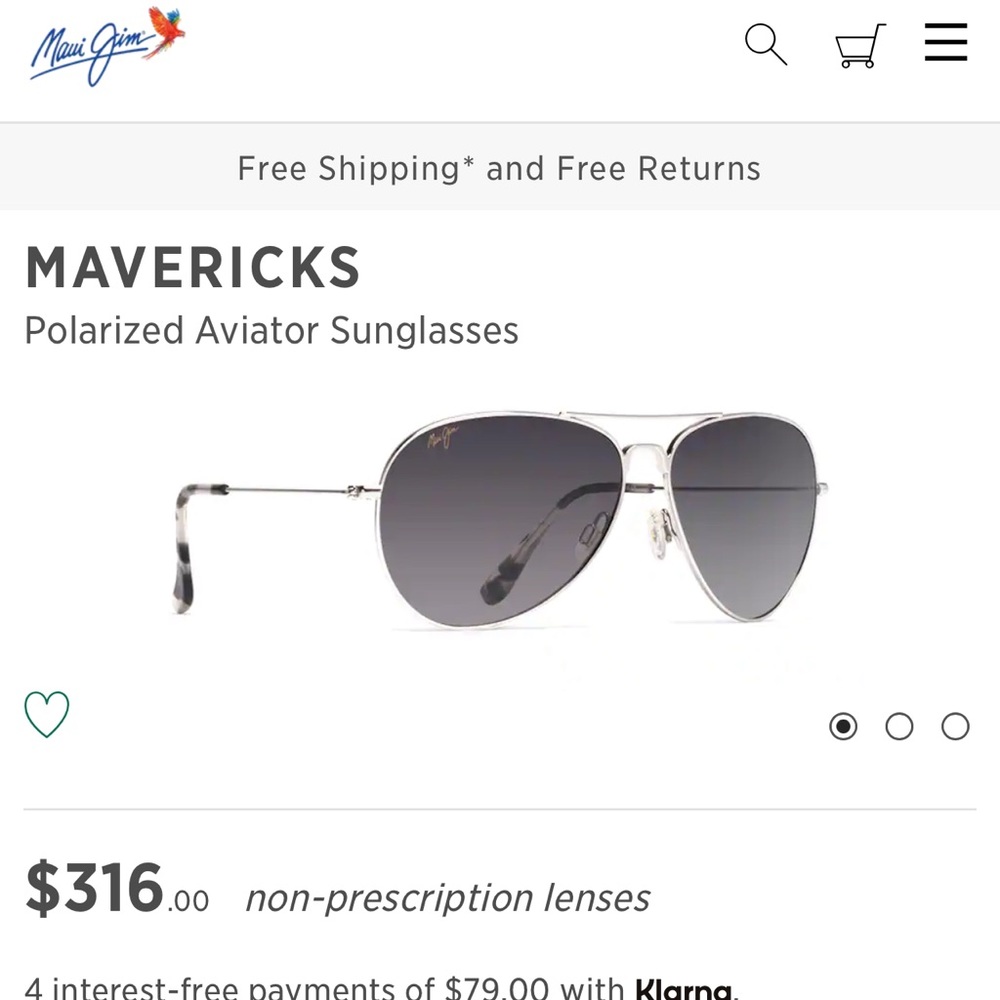 Maui Jim Mavericks Polarized Aviator Sunglasses